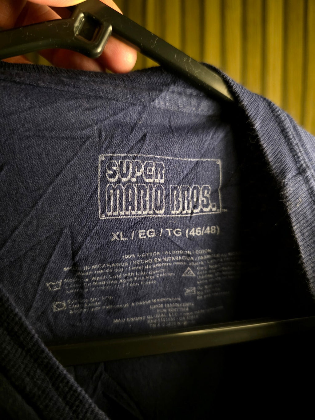 Super Mario Bros Character Grid T-Shirt Navy XL RAN122