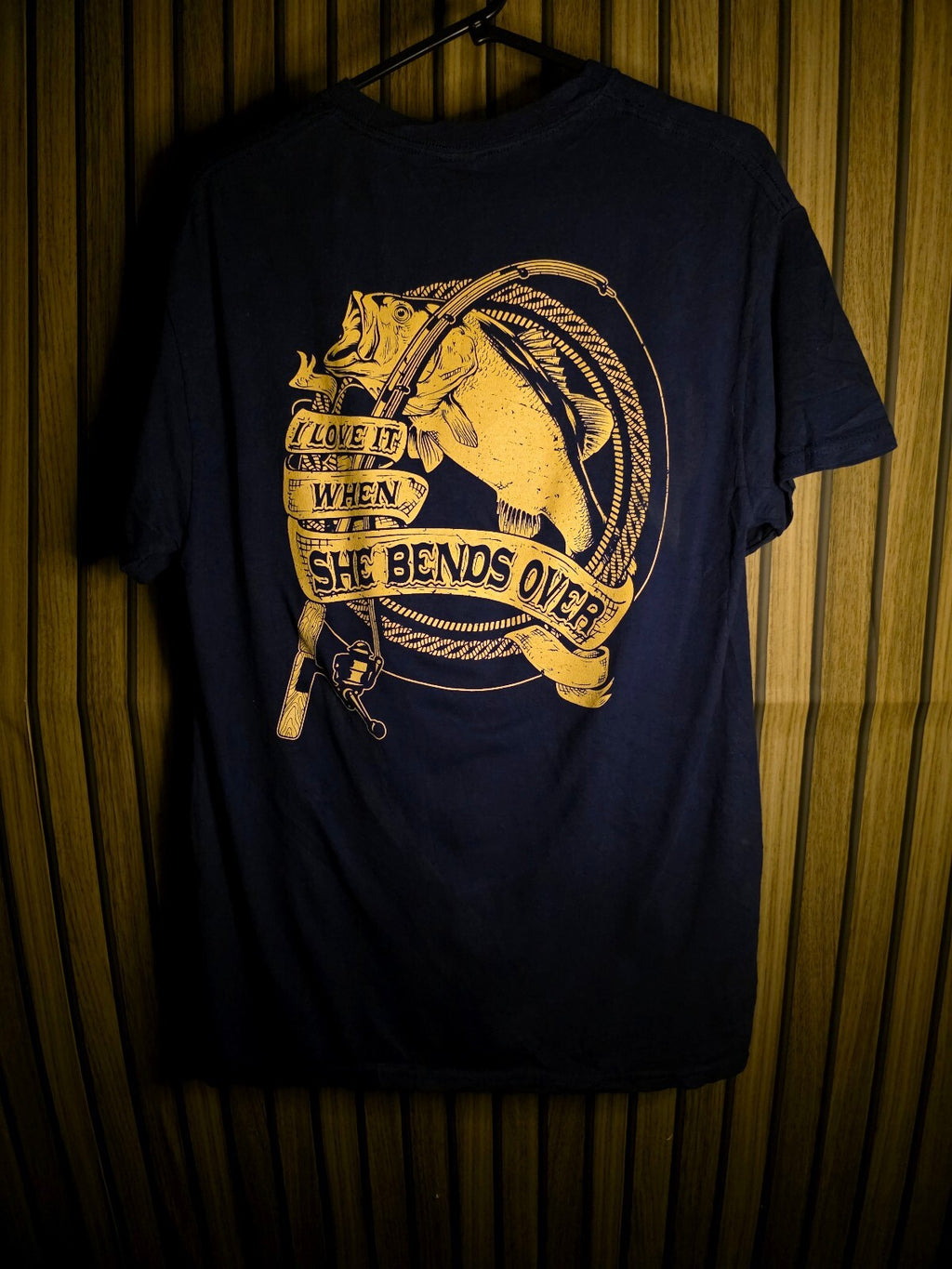 Gildan Banana Slogan Graphic T-Shirt Blue Medium RAN123