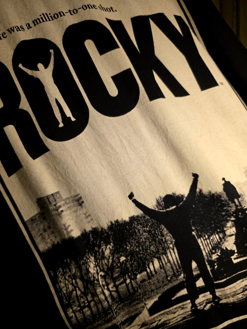 Rocky Movie Poster Graphic T-Shirt Black XL RAN136