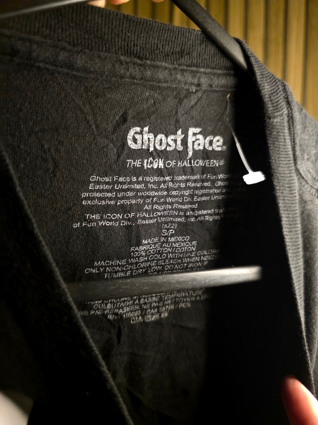 Ghost Face Japanese Graphic T-Shirt Black M RAN162