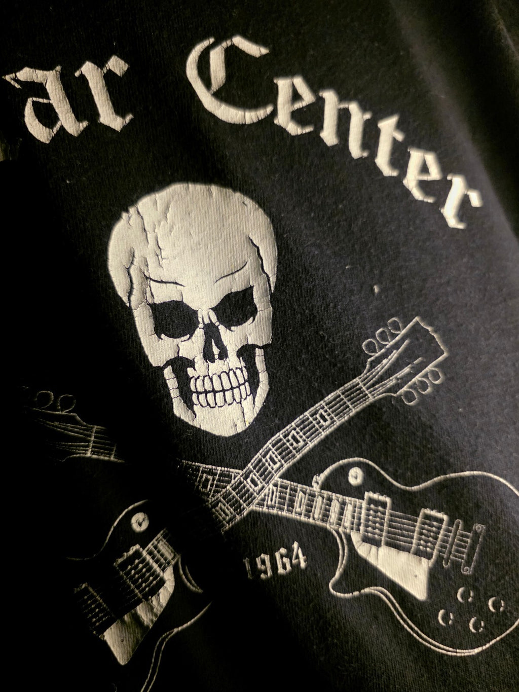 Guitar Center skull guitar T-shirt Black AN863