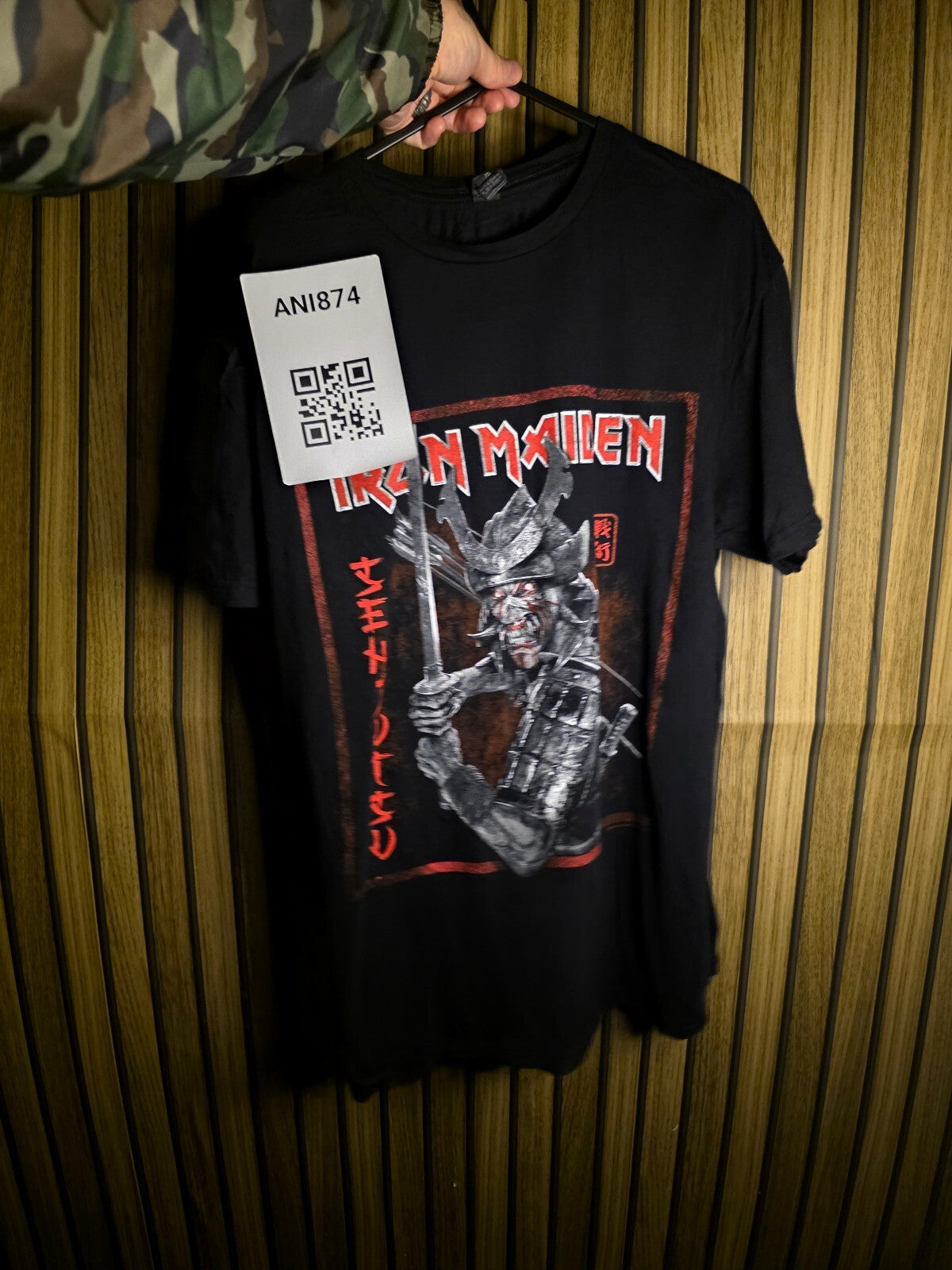 Iron Maiden samurai graphic T-shirt Black AN874