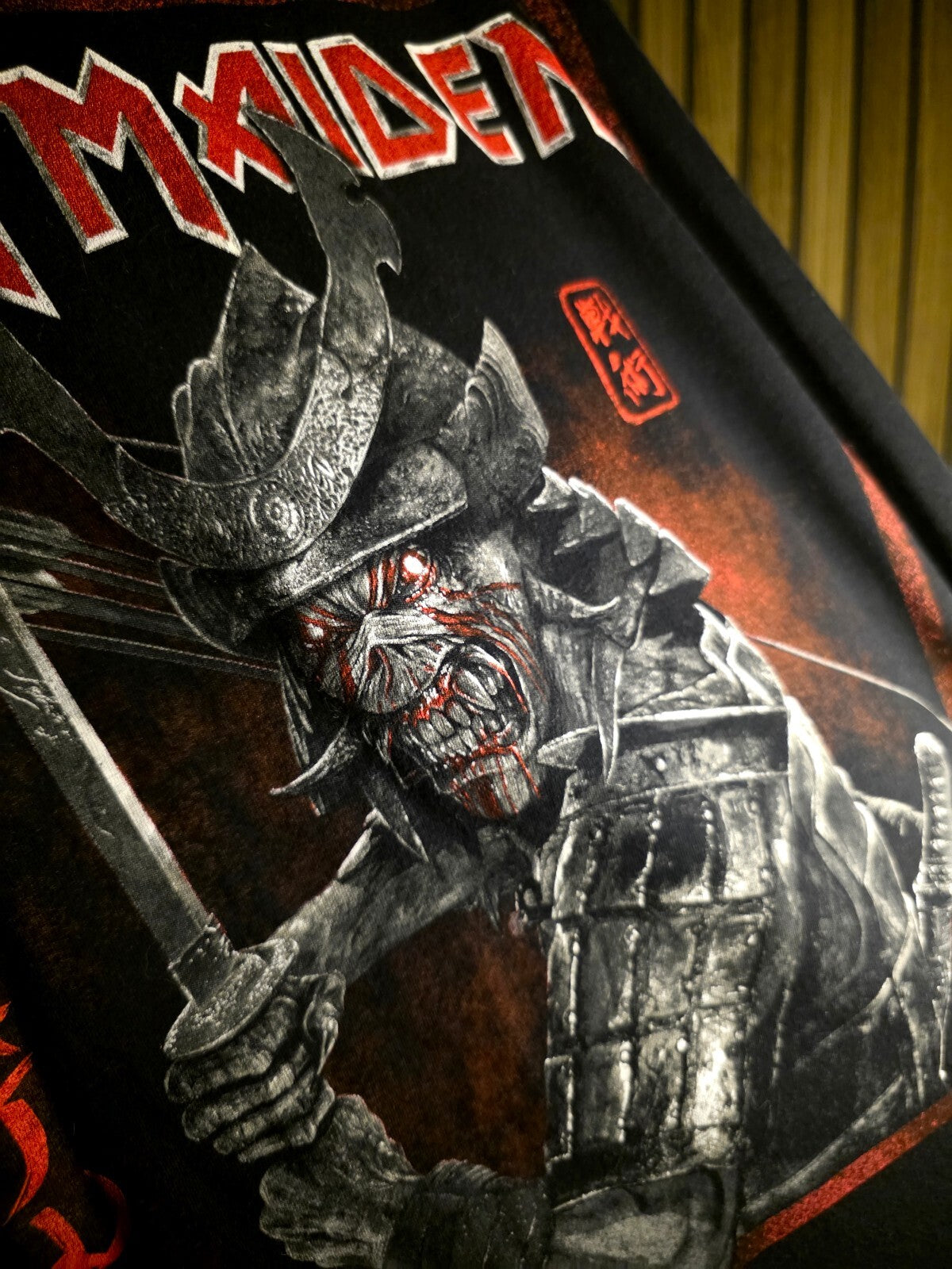 Iron Maiden samurai graphic T-shirt Black AN874