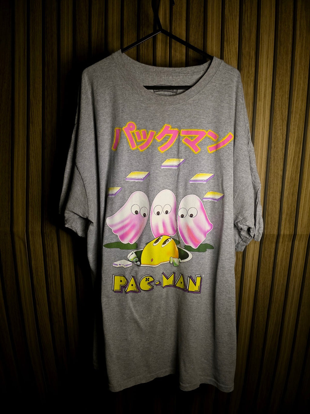 Pac-Man ghost graphic T-shirt Grey 2XL AN875