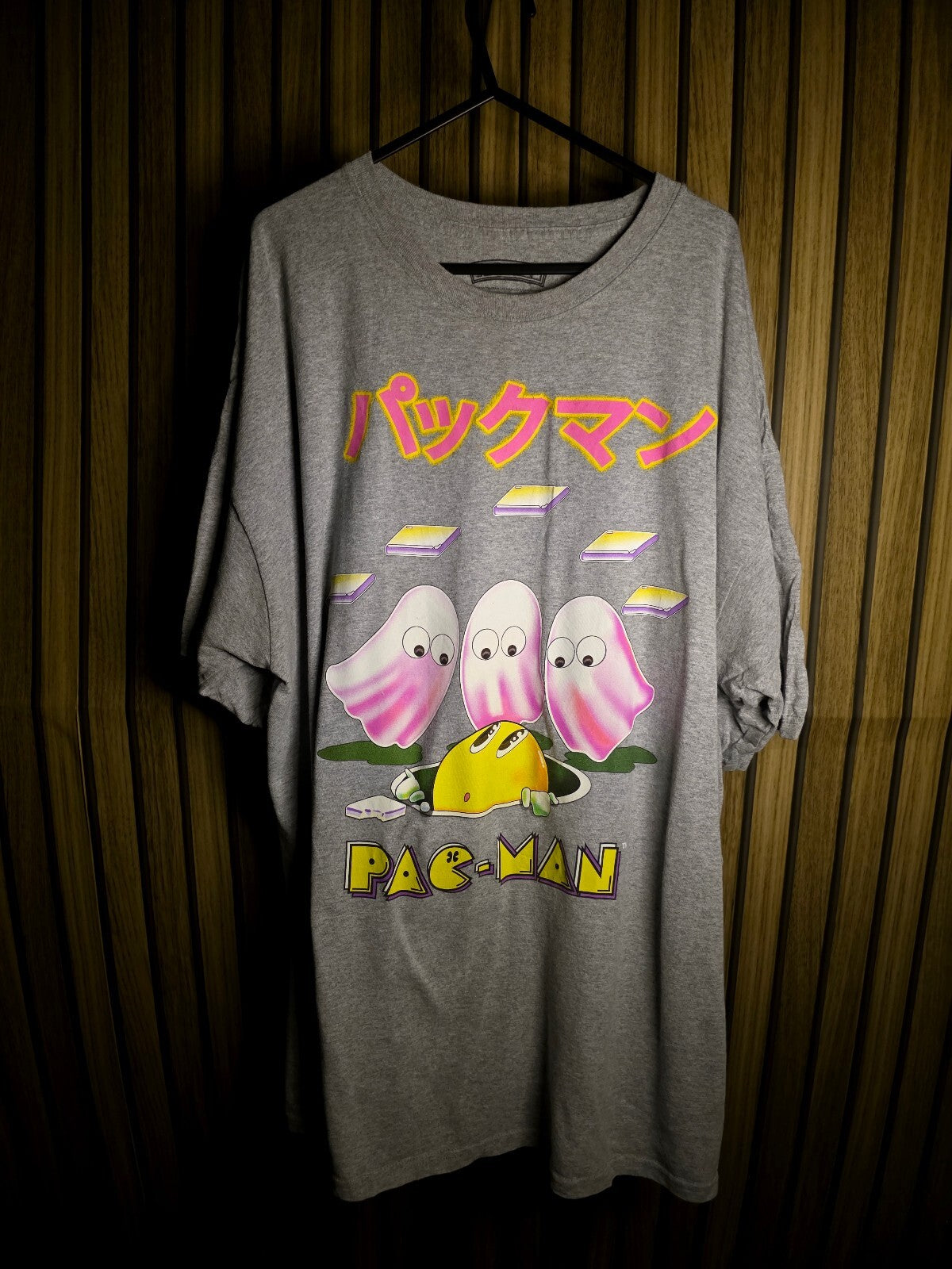 Pac-Man ghost graphic T-shirt Grey 2XL AN875