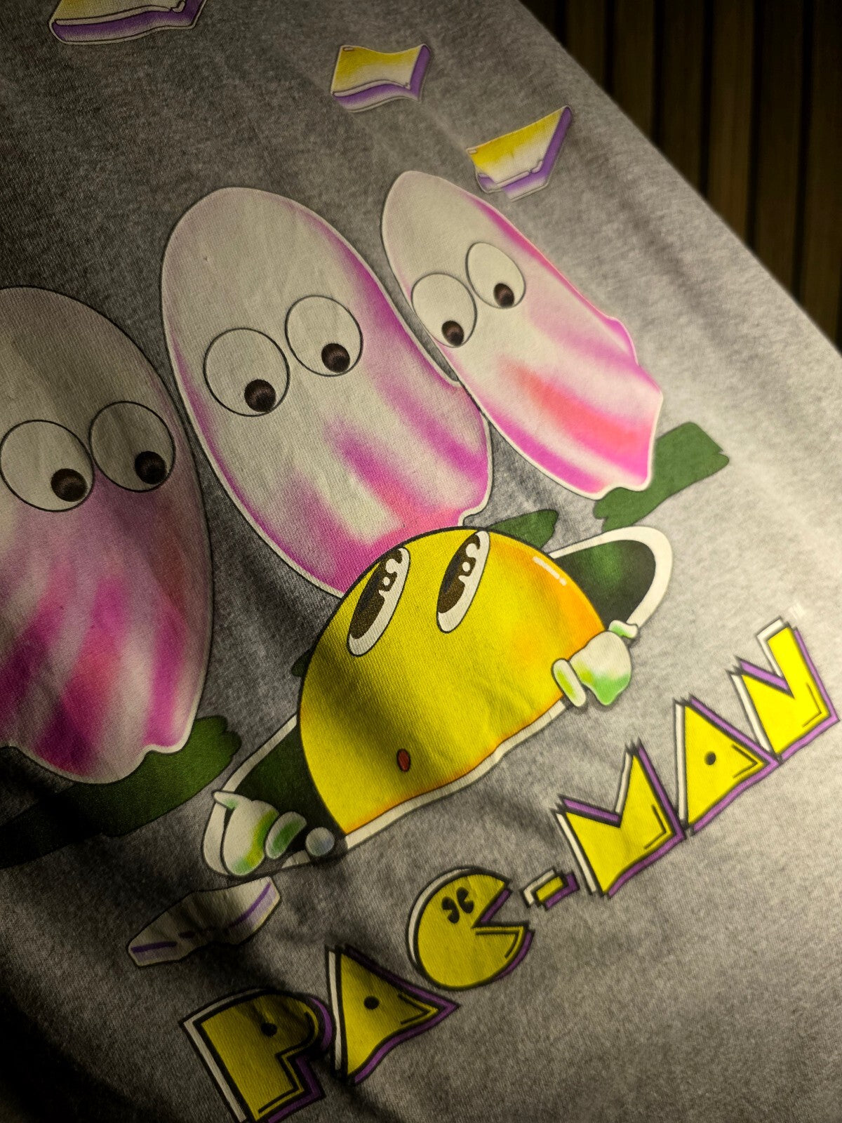 Pac-Man ghost graphic T-shirt Grey 2XL AN875
