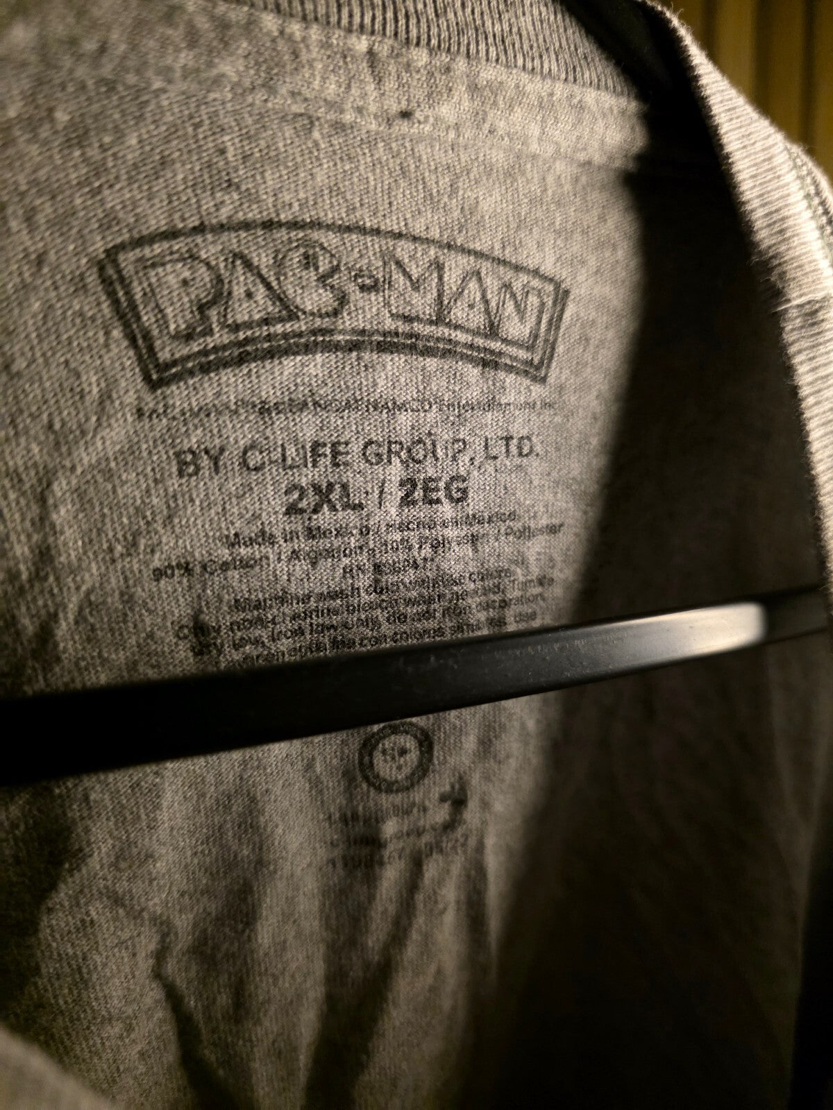 Pac-Man ghost graphic T-shirt Grey 2XL AN875