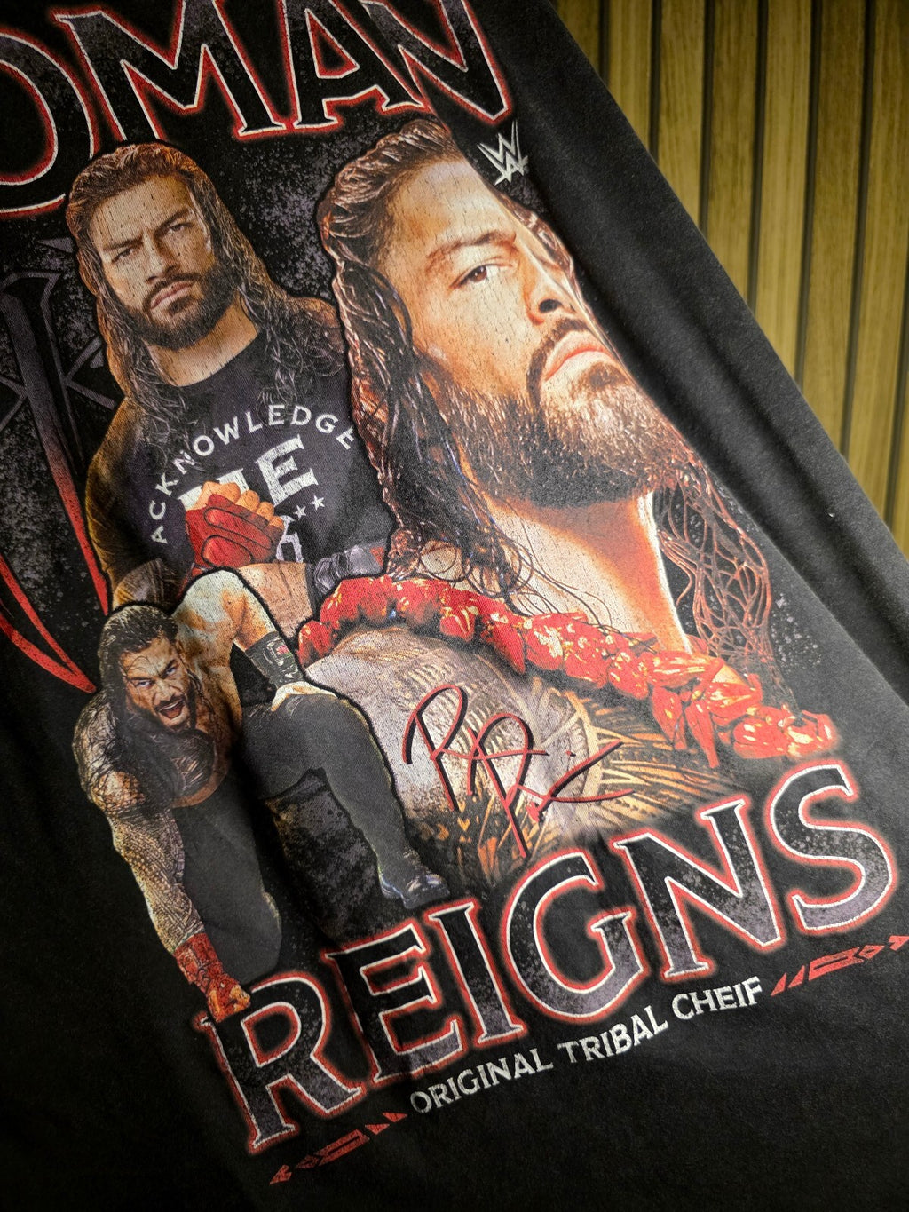 WWE Roman Reigns graphic T-shirt Black Medium AN884