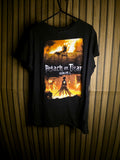 Attack on Titan fire graphic T-shirt Black AN890
