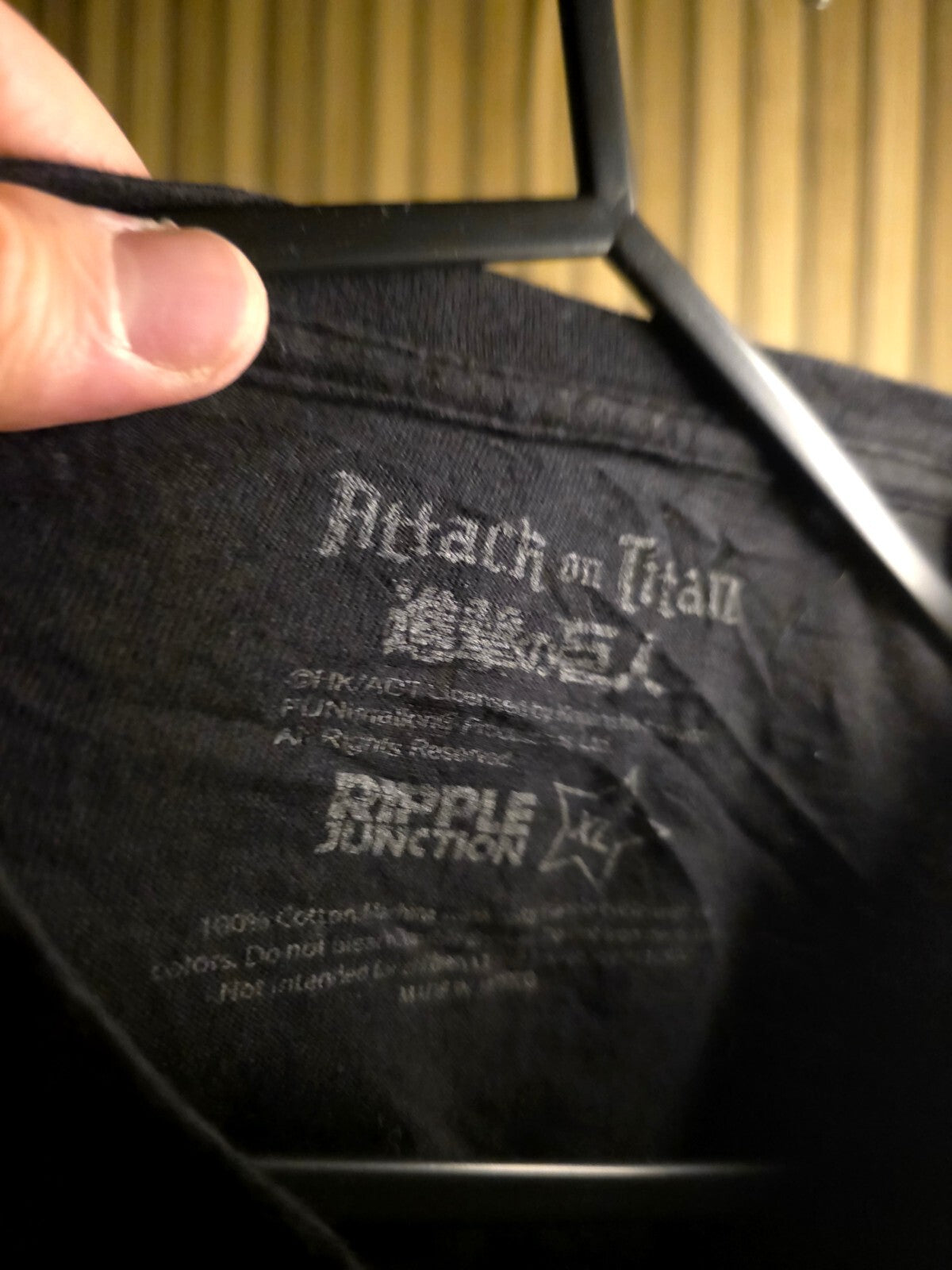Attack on Titan fire graphic T-shirt Black AN890