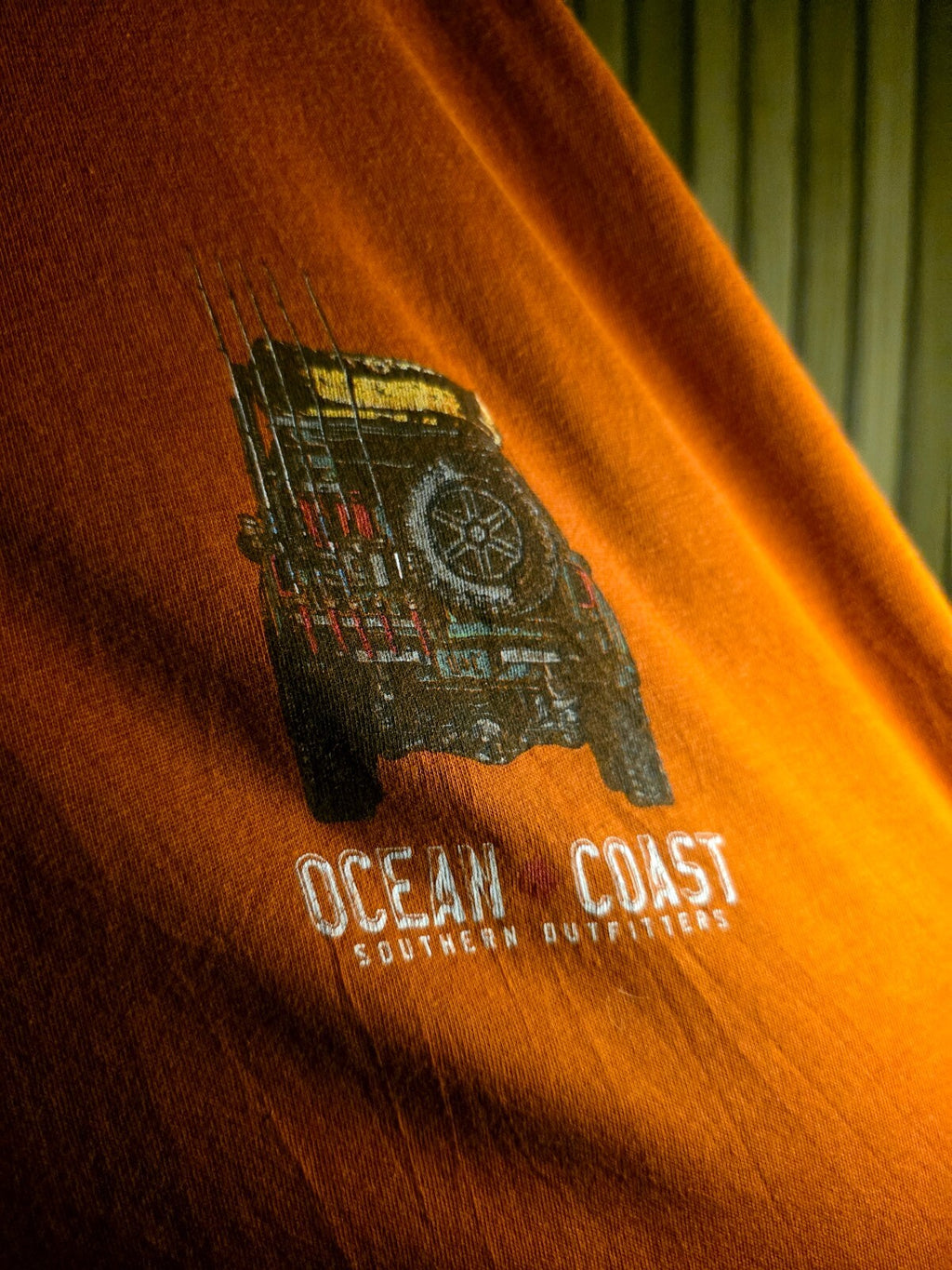 Ocean Coast camera graphic T-shirt Orange XL AN895
