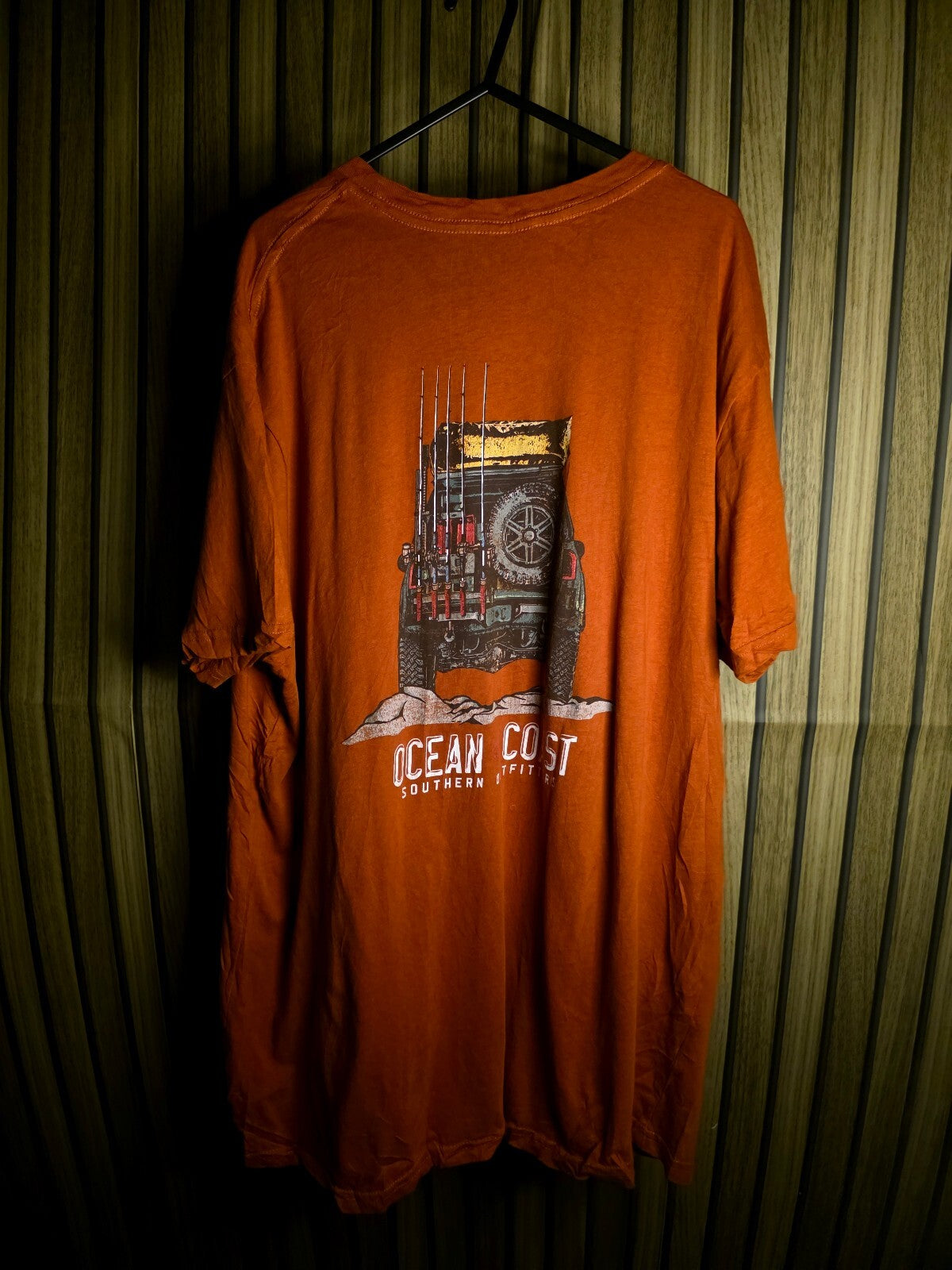 Ocean Coast camera graphic T-shirt Orange XL AN895