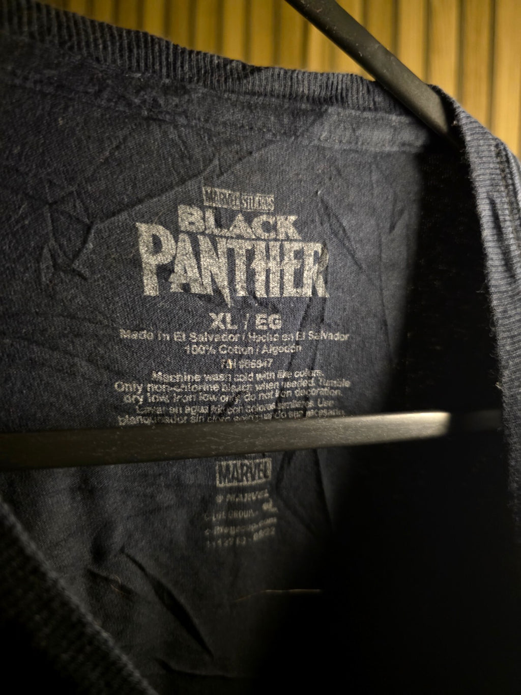 Marvel Black Panther T-shirt Black XL AN900