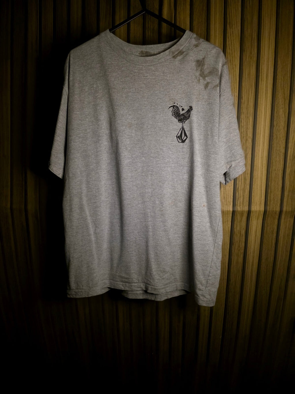 Volcom Rooster Graphic T Shirt Grey XS AN903