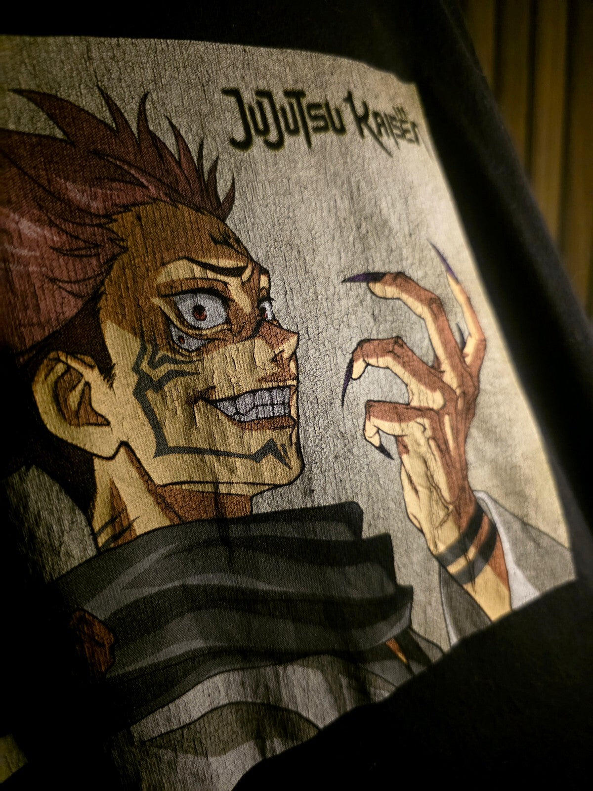 Jujutsu Kaisen Sukuna Graphic T Shirt Black S AN936