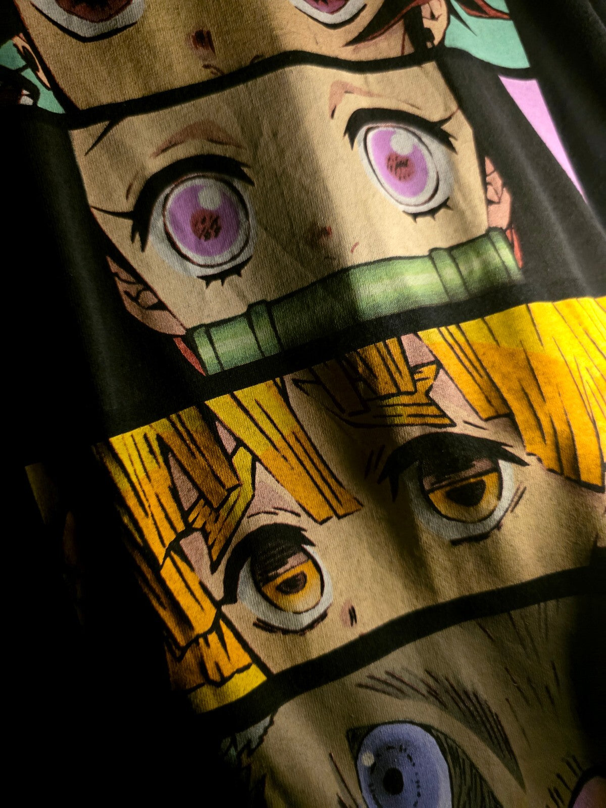 Demon Slayer Character Panel T Shirt Black M AN941