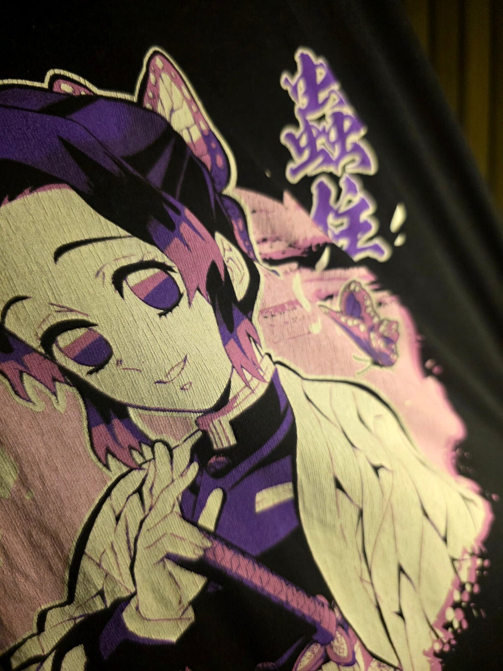 Demon Slayer Shinobu T Shirt Black AN998