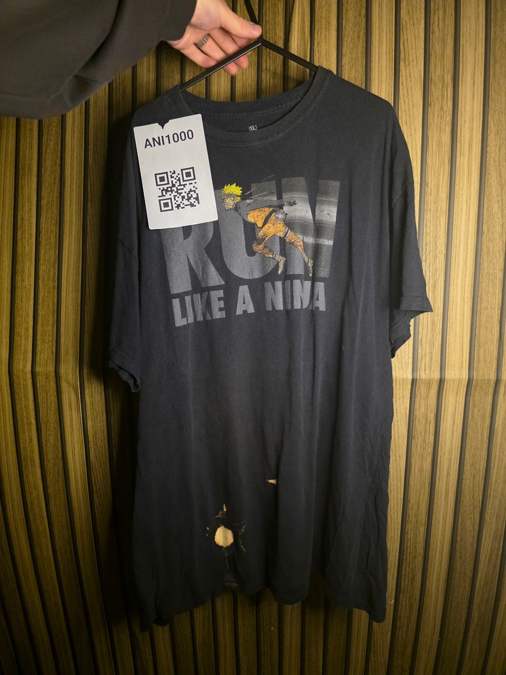 Naruto Live a Ninja T Shirt Black XL AN1000