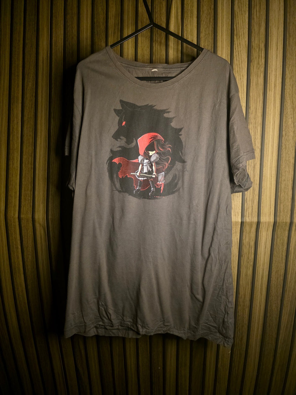 TeeTurtle Red Riding Hood Graphic T Shirt Grey PERT