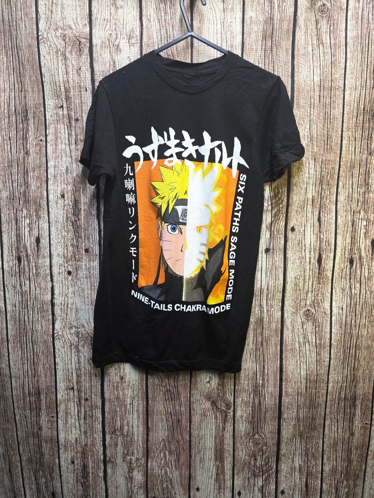 Naruto Six Paths Sage Mode graphic T shirt black XS ANI1009