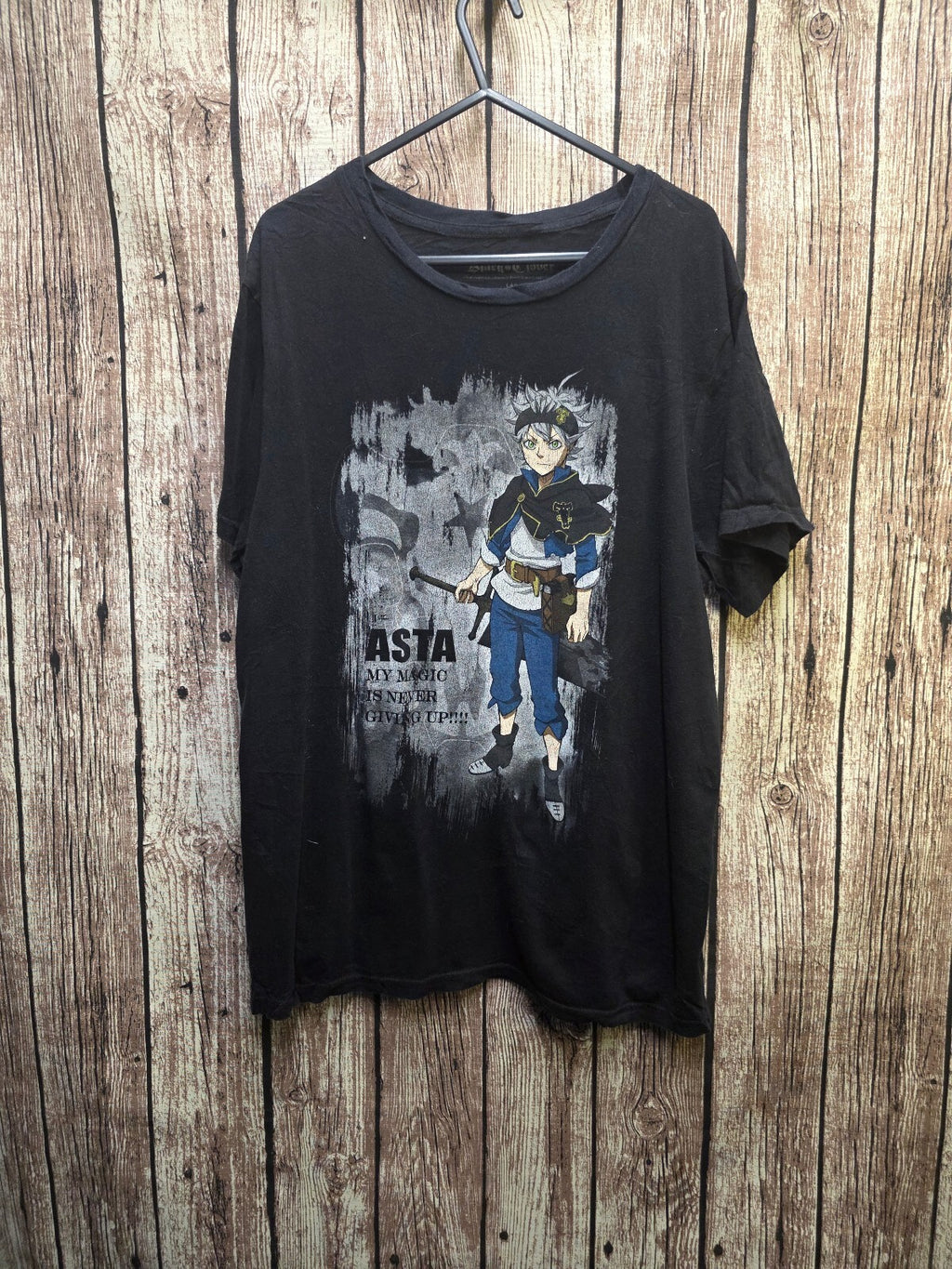 Black Clover Asta graphic T shirt black ANI1012
