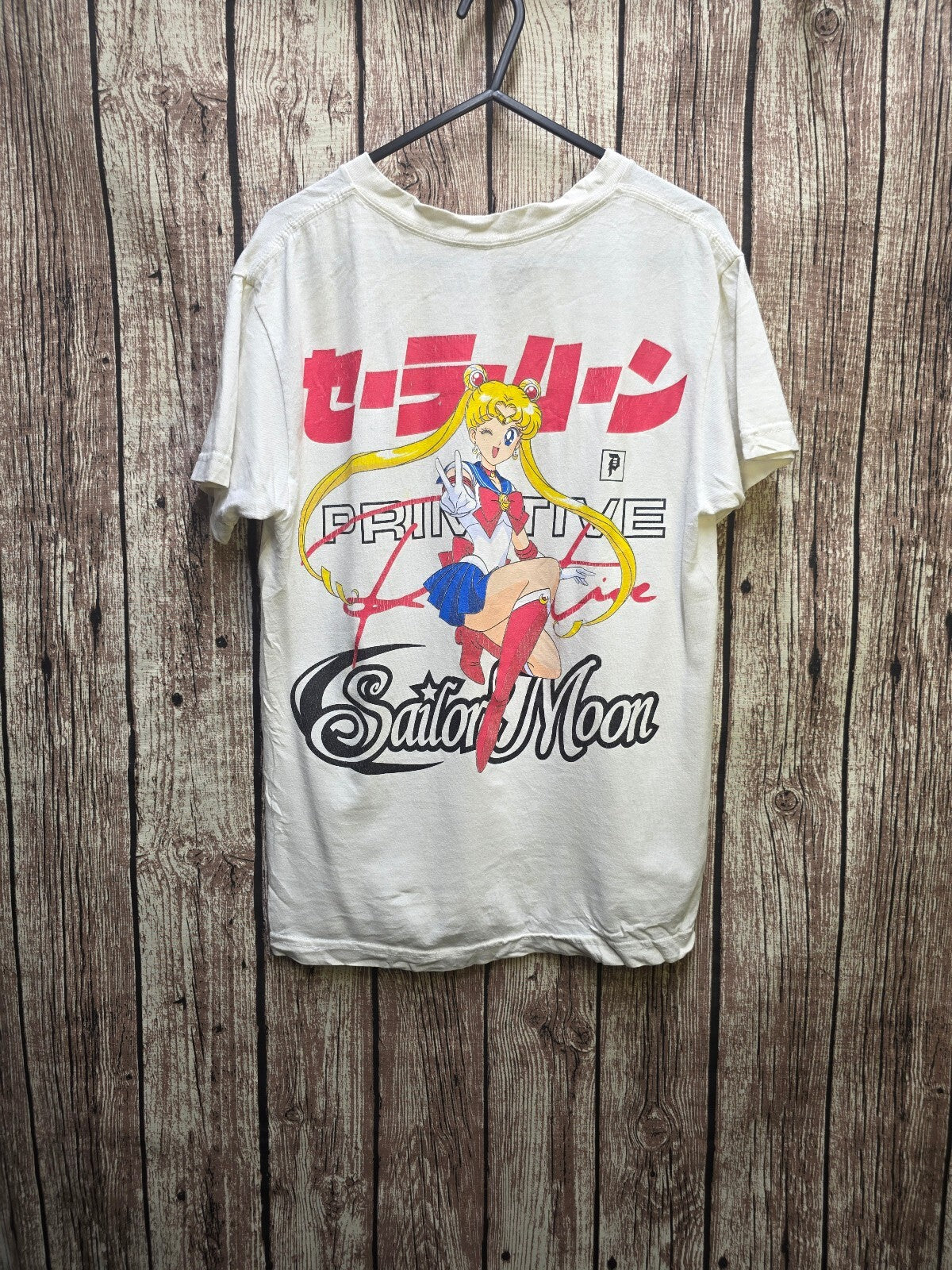 Sailor Moon Pretty Guardian T shirt cream S ANI1029