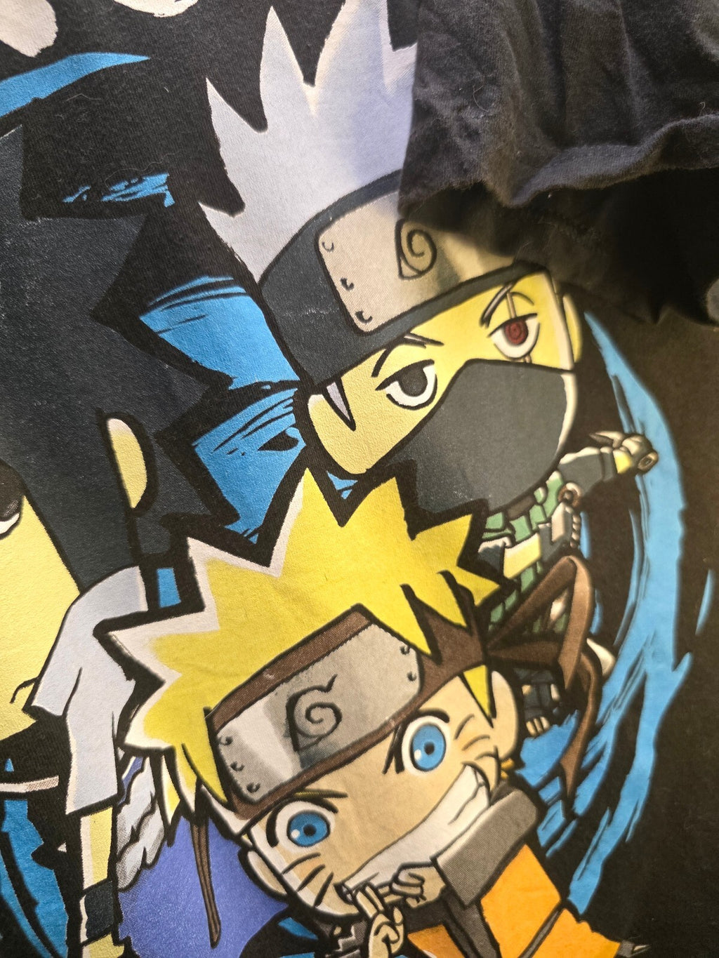 Naruto Shippuden chibi graphic T shirt black L ANI1031