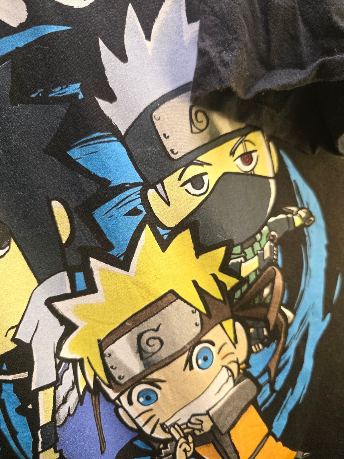 Naruto Shippuden chibi graphic T shirt black L ANI1031