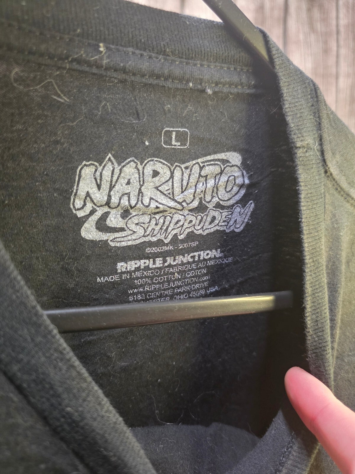 Naruto Shippuden chibi graphic T shirt black L ANI1031