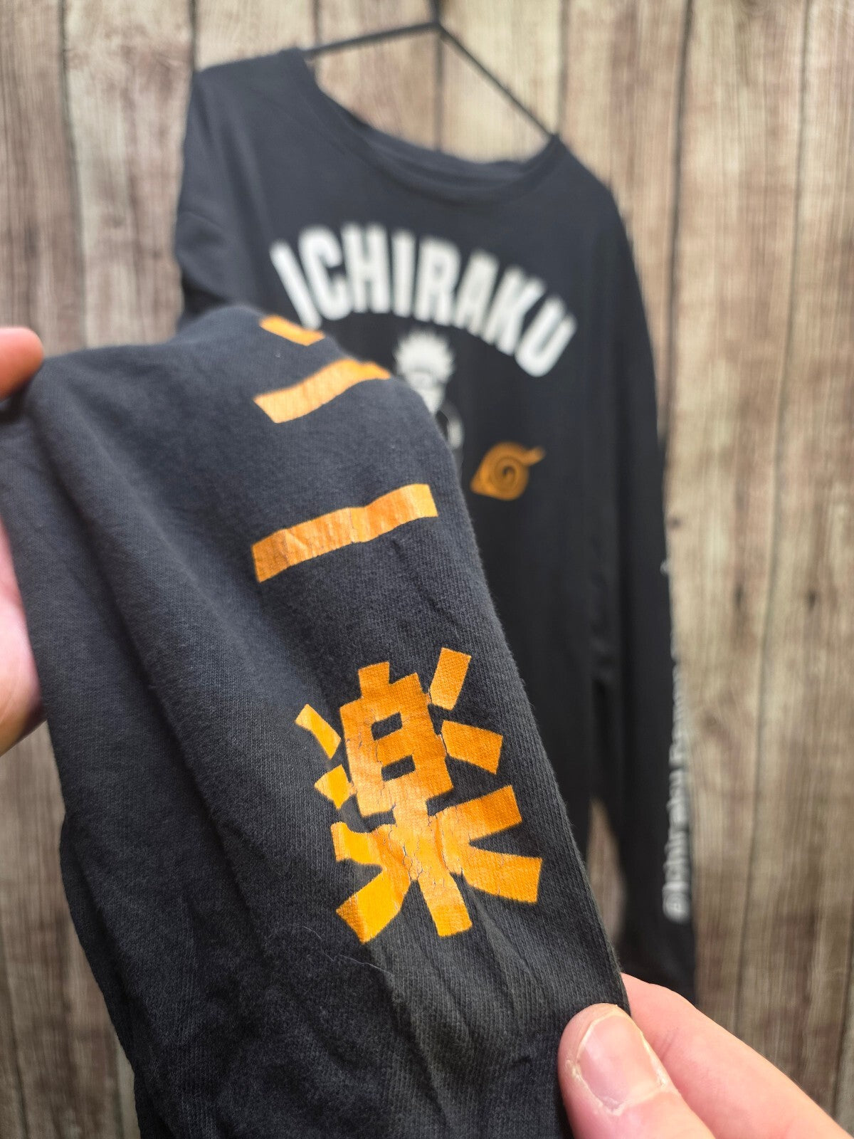 Naruto Ichiraku Ramen Shop Long Sleeve T Shirt Black L AN1055