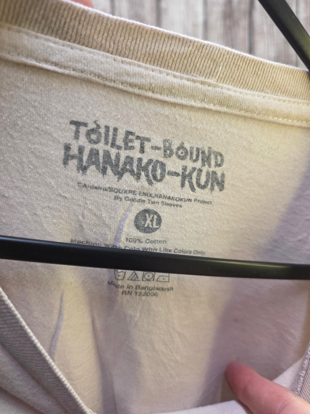 Toilet Bound Hanako Kun Graphic T Shirt Cream XL AN1063