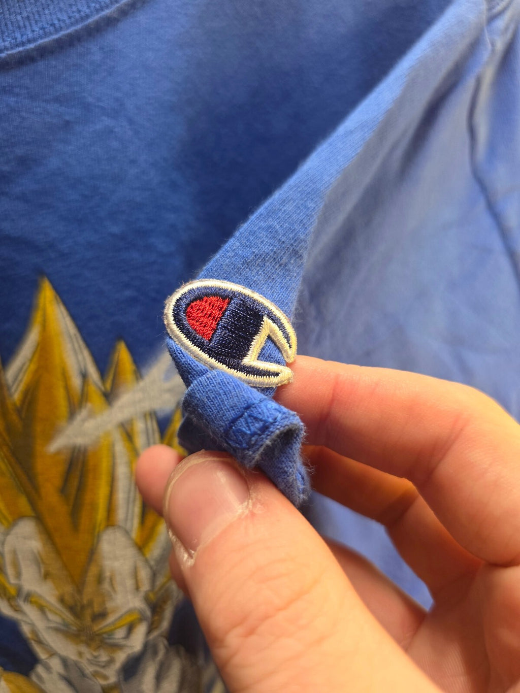 Champion Dragon Ball Z Vegeta Graphic T Shirt Blue AN1076