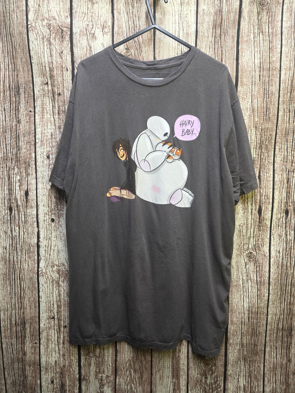 Baymax Graphic T Shirt Grey AN1082