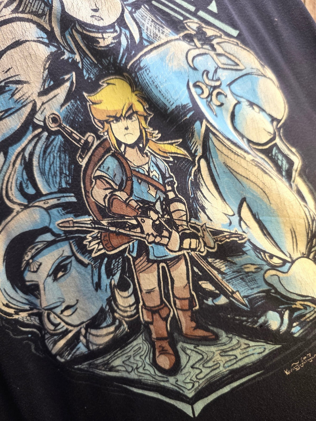 The Legend of Zelda Link Long Sleeve T Shirt Navy M AN1088