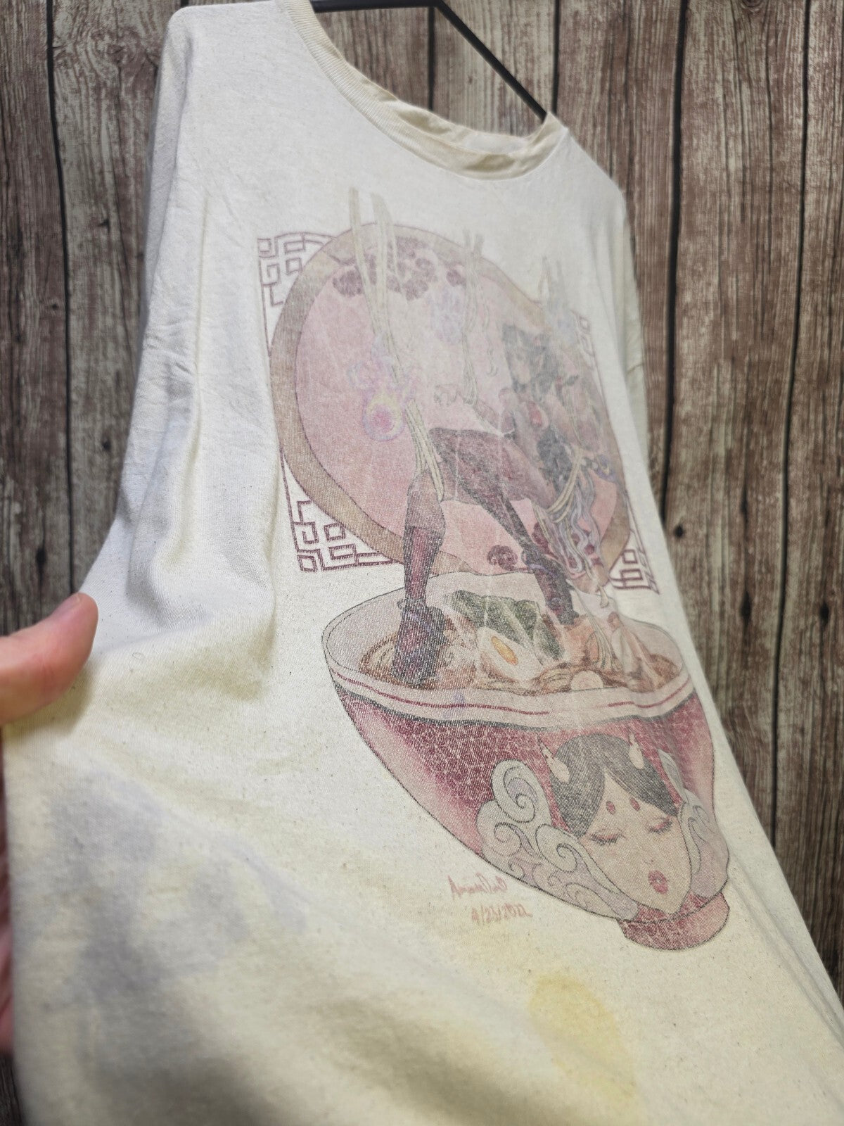 Artistry Anime Graphic T Shirt Cream AN1091