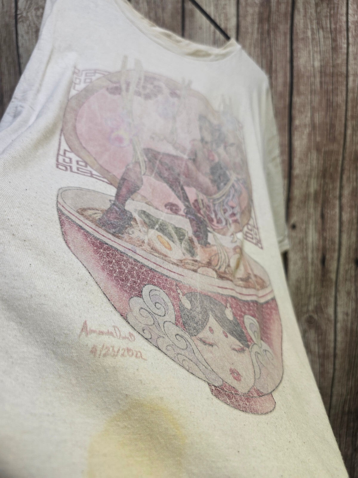 Artistry Anime Graphic T Shirt Cream AN1091