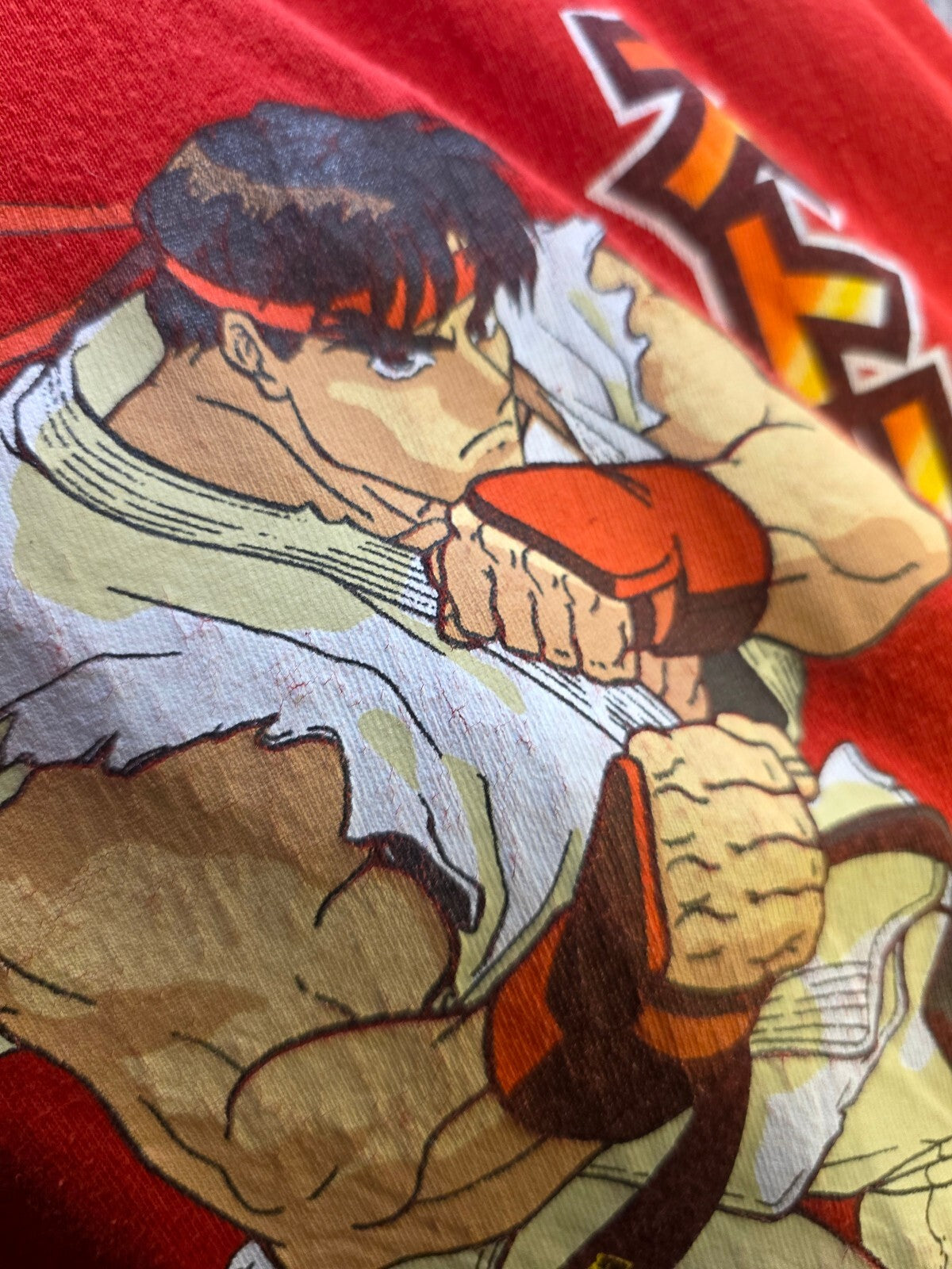 Street Fighter Ryu Graphic T Shirt Red L AN1094