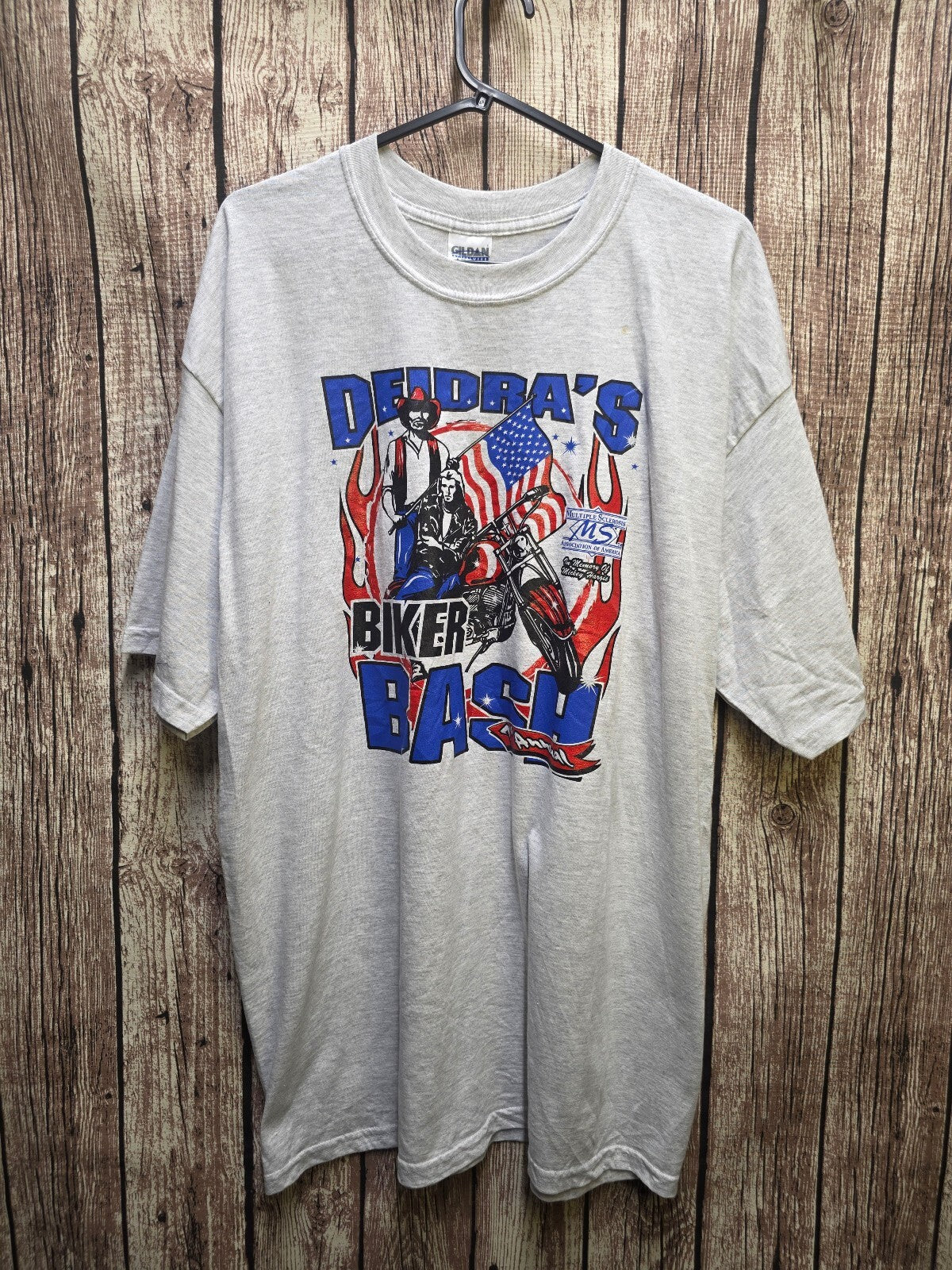 Gildan Deadra's Biker Bash T Shirt Grey 2XL AN1101