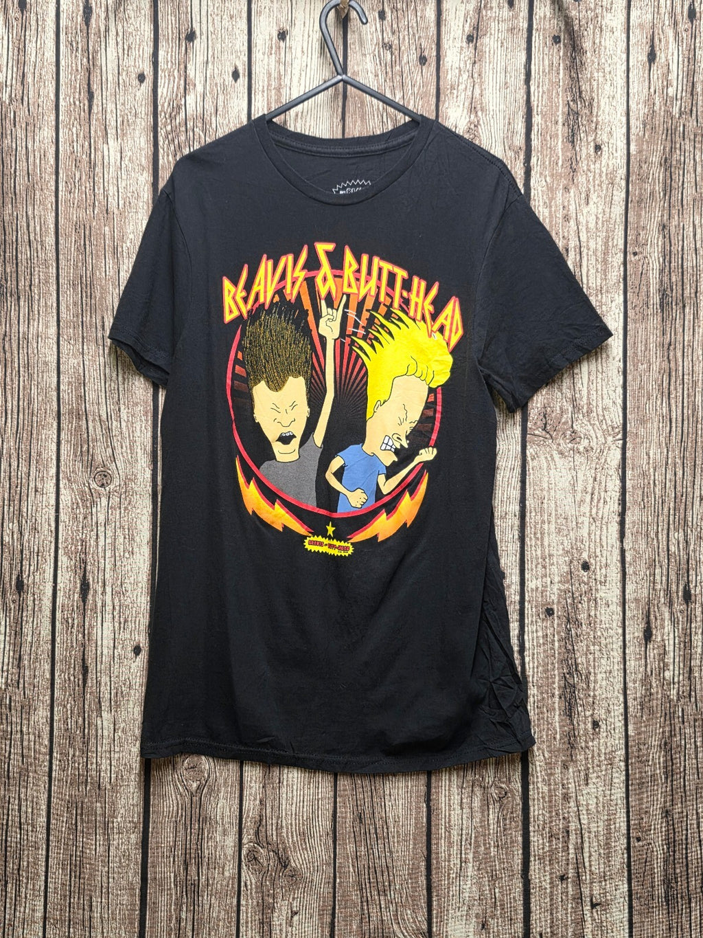 Beavis and Butt Head Graphic T Shirt Black Size S MX753