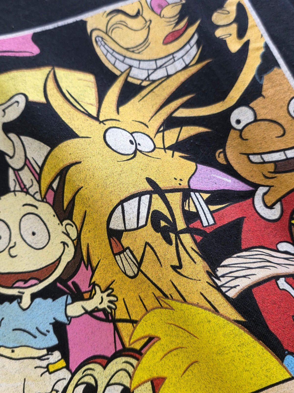 Nickelodeon Rugrats Character Graphic T Shirt Black MX754