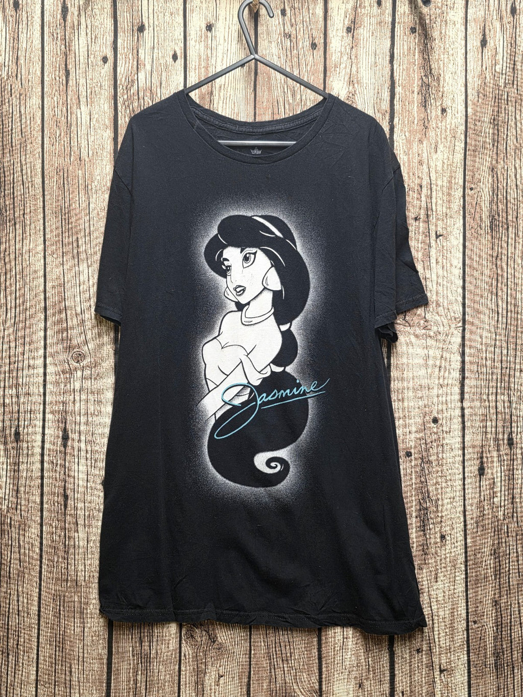 Disney Jasmine Graphic T Shirt Black Size L MX757