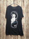 Disney Jasmine Graphic T Shirt Black Size L MX757