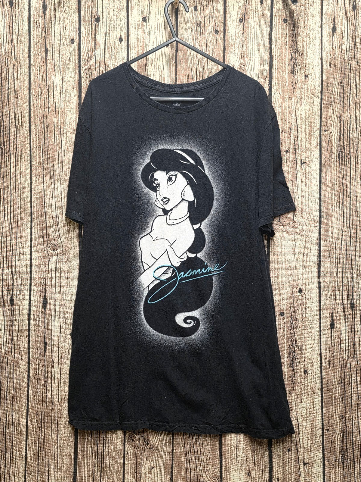 Disney Jasmine Graphic T Shirt Black Size L MX757