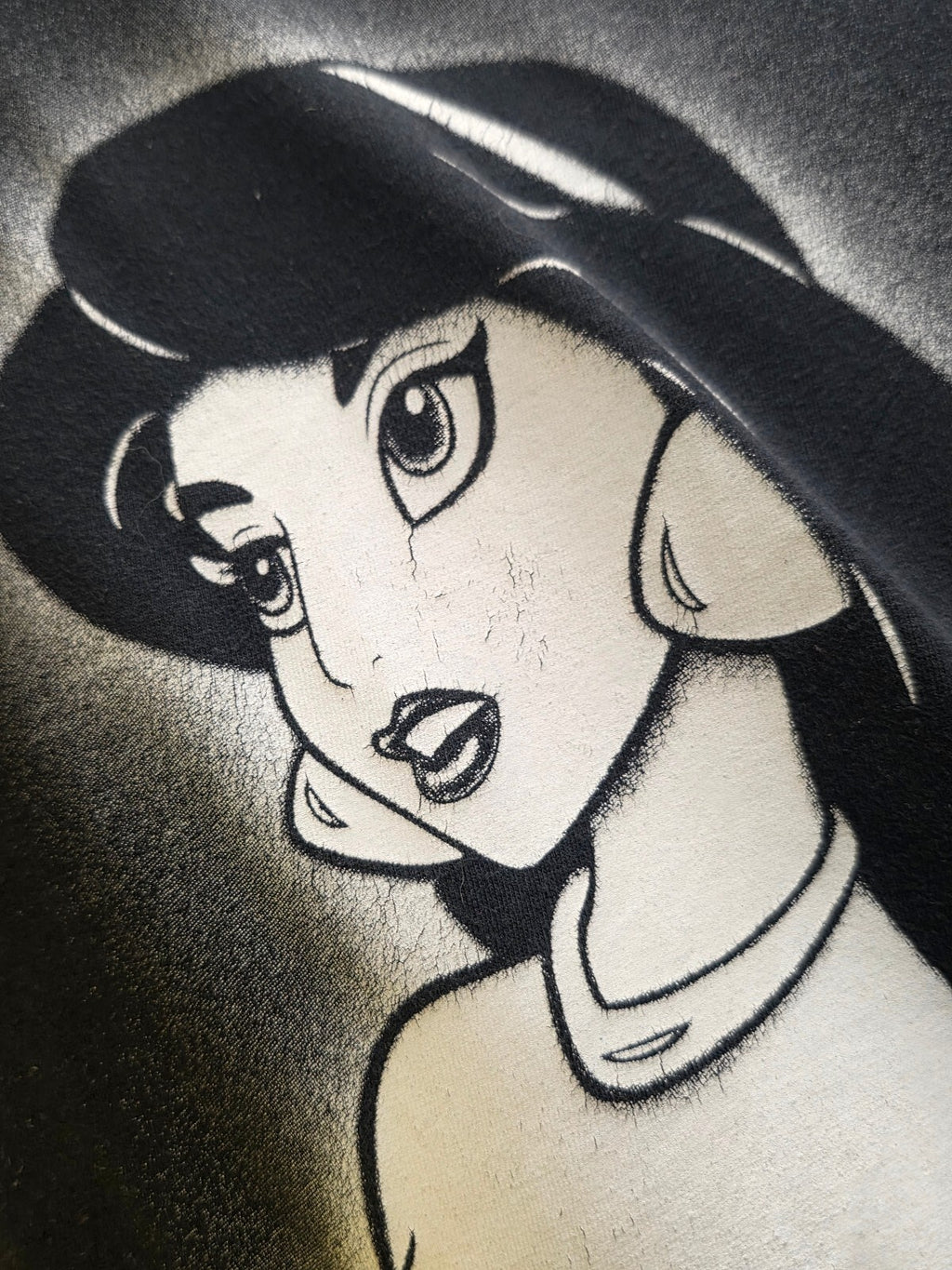 Disney Jasmine Graphic T Shirt Black Size L MX757