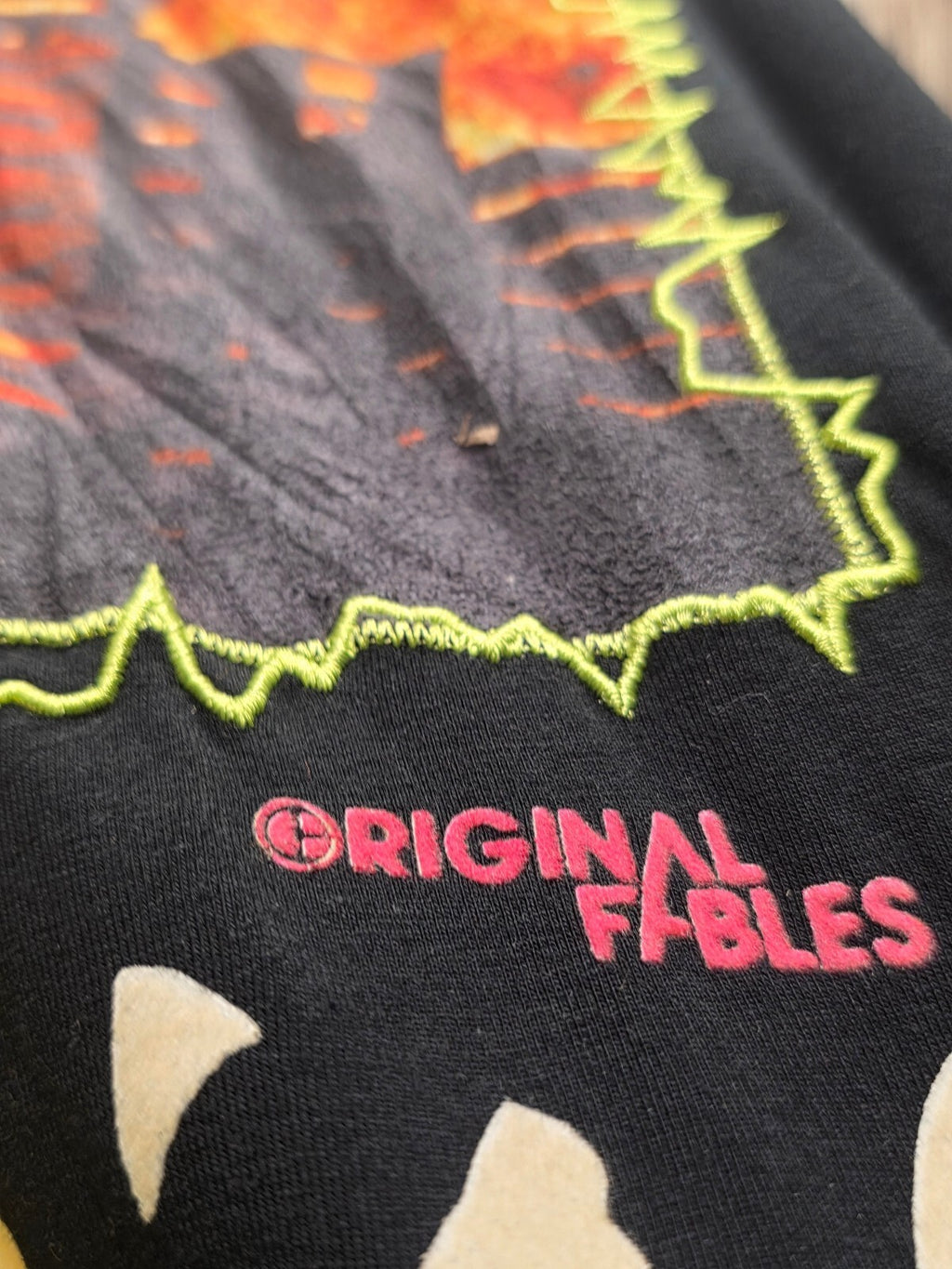 Original Fables Global Warming Graphic T Shirt Black L MX762