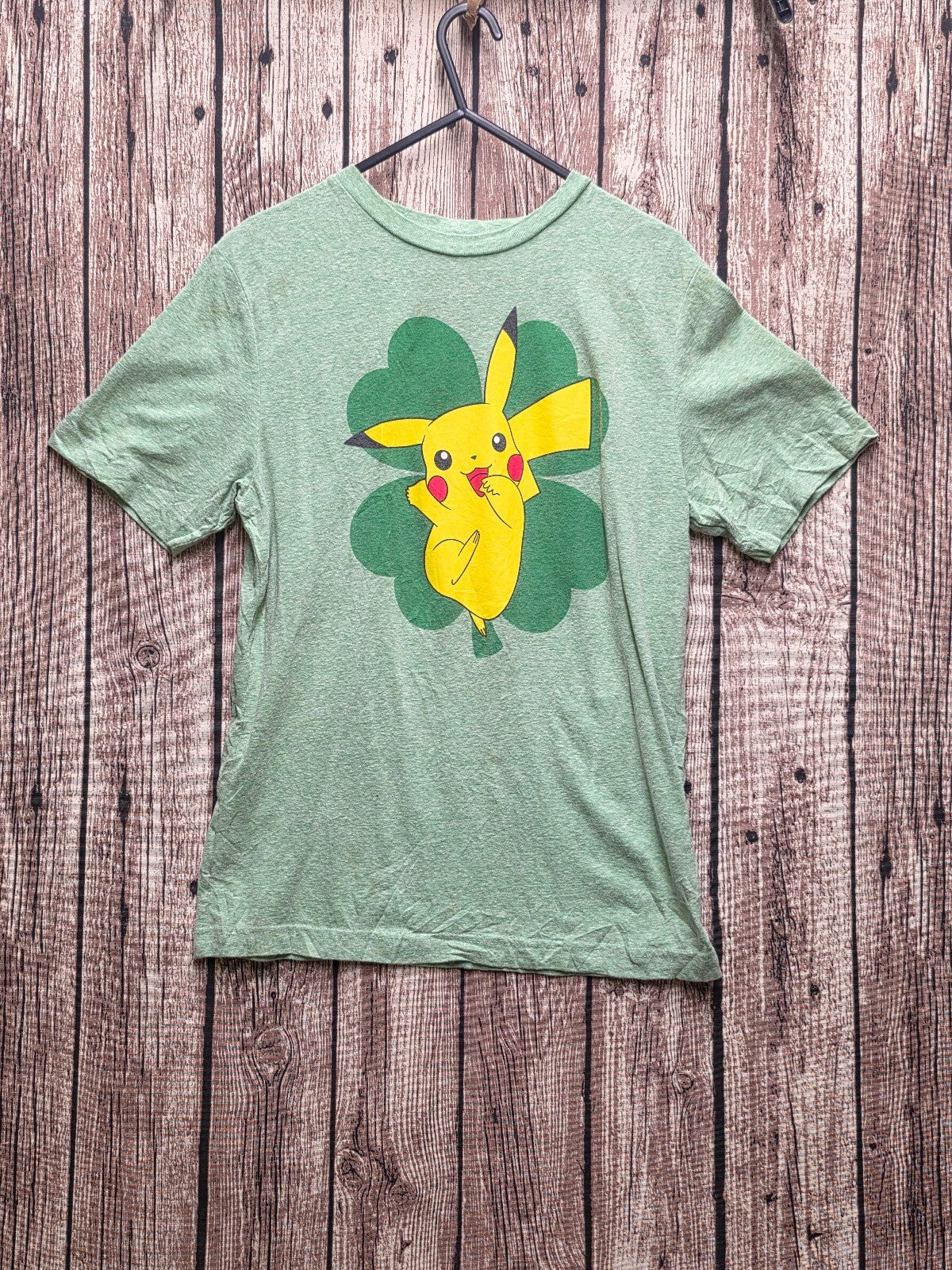 Pokémon Pikachu Graphic T Shirt Green Size L MX767