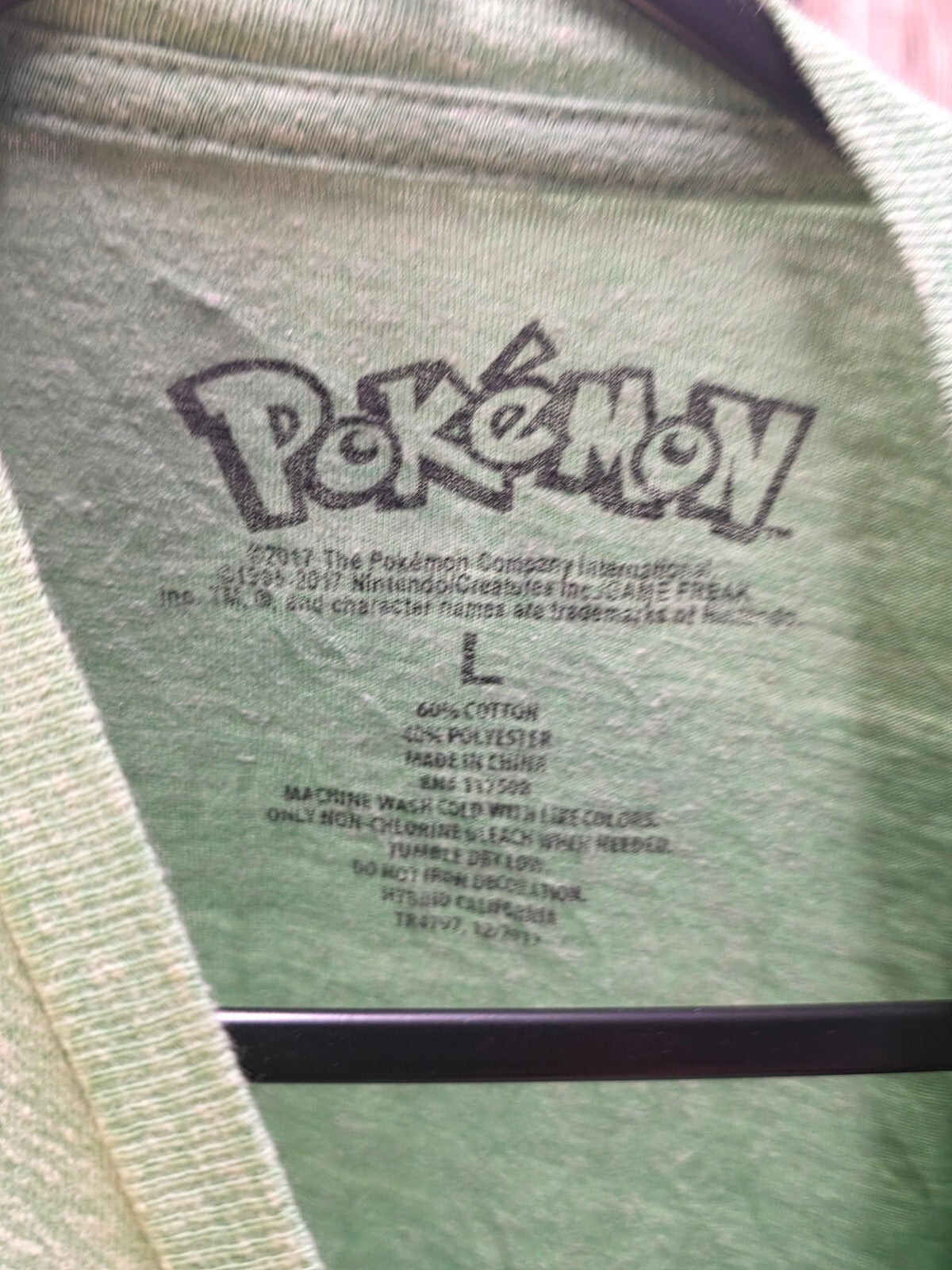 Pokémon Pikachu Graphic T Shirt Green Size L MX767
