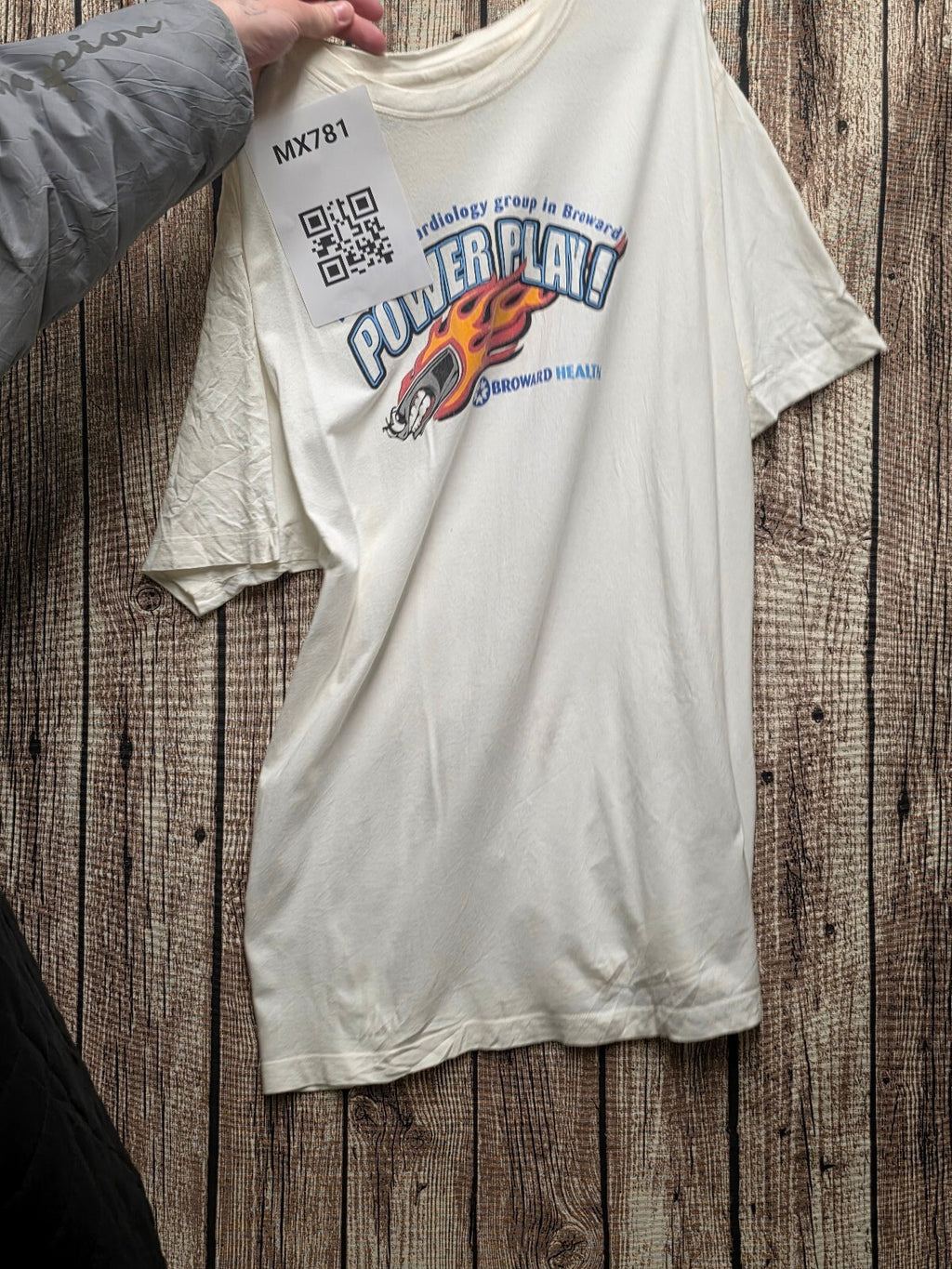 PowerPlay Cardiology Graphic T Shirt White MX781