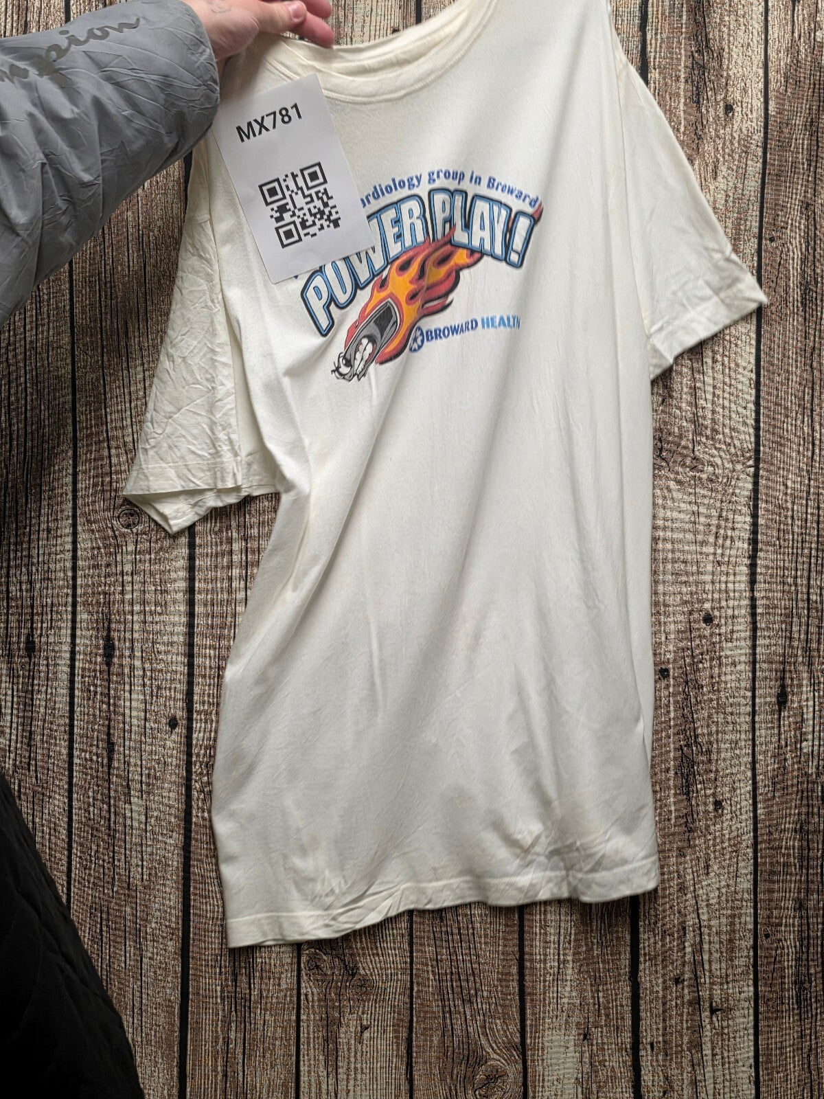 PowerPlay Cardiology Graphic T Shirt White MX781