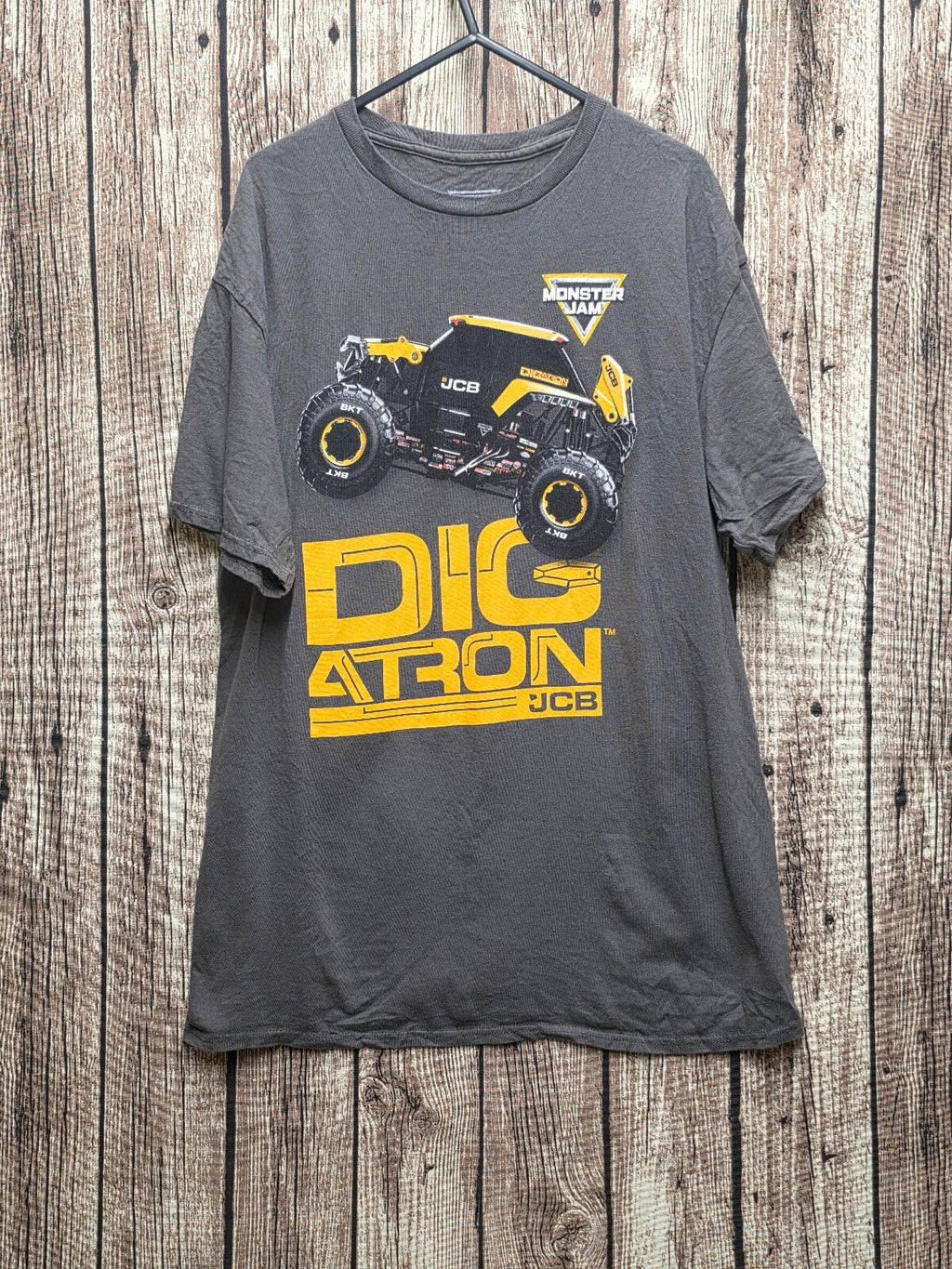 Monster Jam JCB Digatron Graphic T Shirt Grey MX785
